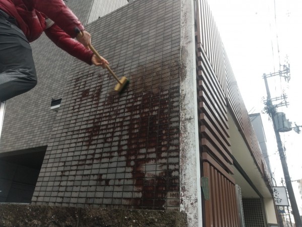 京都市西京区　外壁清掃(オフィスビル)